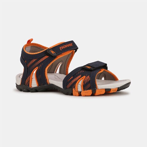 Bata yellow and black sporty sandals with velcro closure for kids